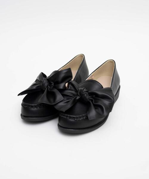 WEGO（ウィゴー）の「WEGO/リボンローファー（ローファー・レディース・ブラック系その他2/アイボリー/ブラック・MEDIUM/LARGE）」の11枚目の写真