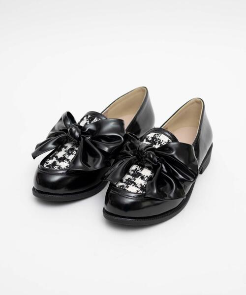 WEGO（ウィゴー）の「WEGO/リボンローファー（ローファー・レディース・ブラック系その他2/アイボリー/ブラック・MEDIUM/LARGE）」の10枚目の写真