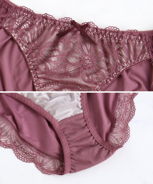 tu-hacci(ツーハッチ)の「ダリアレースショーツ 【ショーツ単品】(ショーツ・レディース・モカ/ブラック/ピンク/プラム/アイボリー/イエロー/グレイッシュブルー・X-LARGE/LARGE/MEDIUM/M/L/XL)」の19枚目の写真