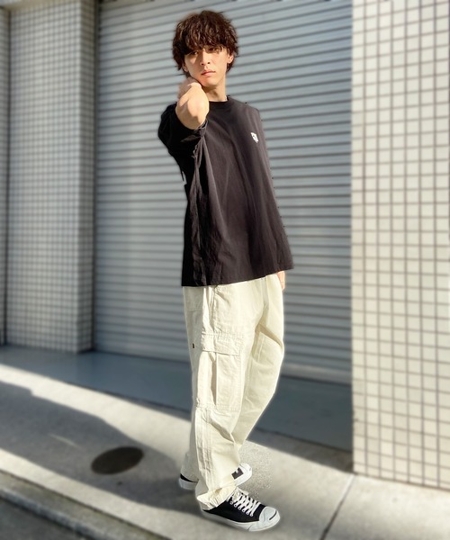 ELEMENT(エレメント)の「ELEMENT/エレメント オーバーサイズTシャツ バックプリントTee クルーネック半袖T BE021-223(Tシャツ/カットソー・メンズ・ブラック/ベージュ/ホワイト・XL/L/M)」の19枚目の写真