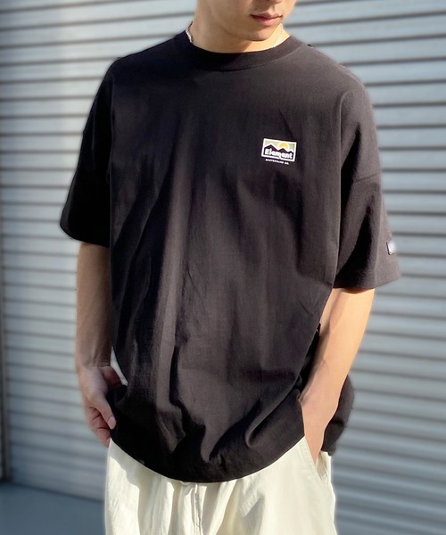 ELEMENT(エレメント)の「ELEMENT/エレメント オーバーサイズTシャツ バックプリントTee クルーネック半袖T BE021-223(Tシャツ/カットソー・メンズ・ブラック/ベージュ/ホワイト・XL/L/M)」の14枚目の写真