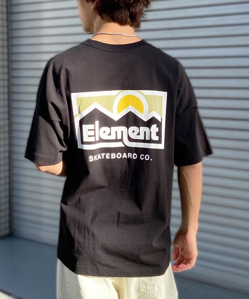 ELEMENT(エレメント)の「ELEMENT/エレメント オーバーサイズTシャツ バックプリントTee クルーネック半袖T BE021-223(Tシャツ/カットソー・メンズ・ブラック/ベージュ/ホワイト・XL/L/M)」の15枚目の写真