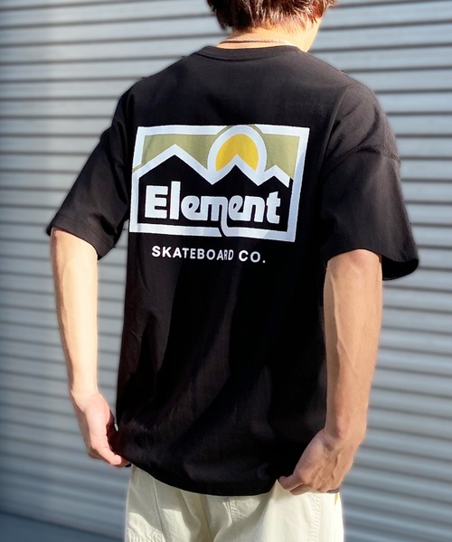 ELEMENT(エレメント)の「ELEMENT/エレメント オーバーサイズTシャツ バックプリントTee クルーネック半袖T BE021-223(Tシャツ/カットソー・メンズ・ブラック/ベージュ/ホワイト・XL/L/M)」の16枚目の写真