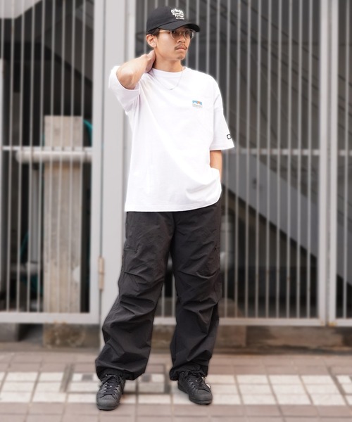 ELEMENT(エレメント)の「ELEMENT/エレメント オーバーサイズTシャツ バックプリントTee クルーネック半袖T BE021-223(Tシャツ/カットソー・メンズ・ブラック/ベージュ/ホワイト・XL/L/M)」の7枚目の写真