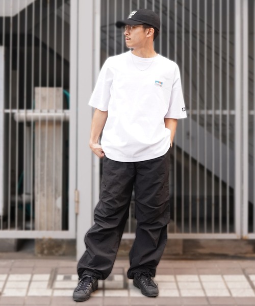 ELEMENT(エレメント)の「ELEMENT/エレメント オーバーサイズTシャツ バックプリントTee クルーネック半袖T BE021-223(Tシャツ/カットソー・メンズ・ブラック/ベージュ/ホワイト・XL/L/M)」の6枚目の写真