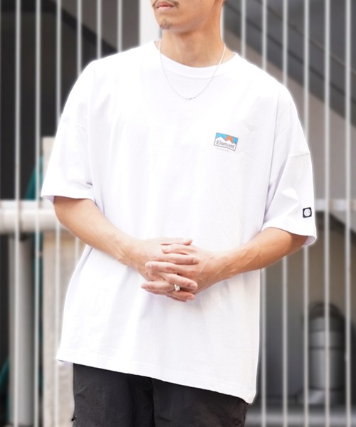 ELEMENT(エレメント)の「ELEMENT/エレメント オーバーサイズTシャツ バックプリントTee クルーネック半袖T BE021-223(Tシャツ/カットソー・メンズ・ブラック/ベージュ/ホワイト・XL/L/M)」の4枚目の写真