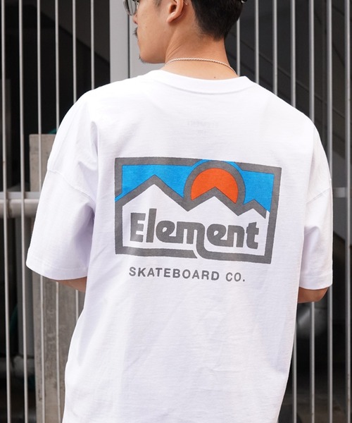 ELEMENT(エレメント)の「ELEMENT/エレメント オーバーサイズTシャツ バックプリントTee クルーネック半袖T BE021-223(Tシャツ/カットソー・メンズ・ブラック/ベージュ/ホワイト・XL/L/M)」の12枚目の写真