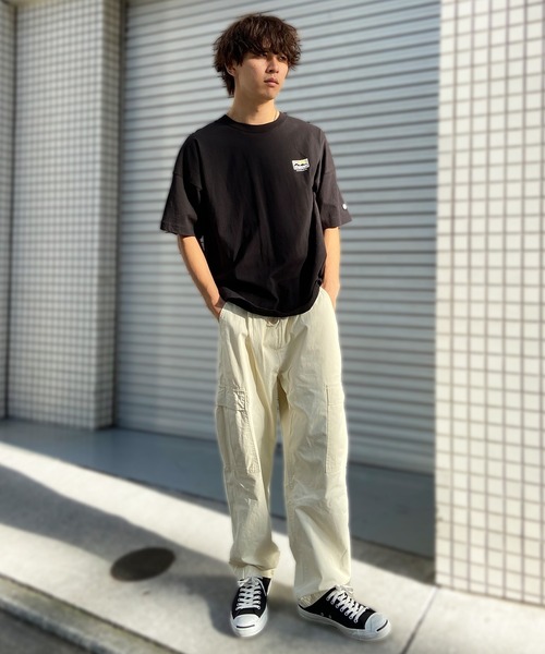 ELEMENT(エレメント)の「ELEMENT/エレメント オーバーサイズTシャツ バックプリントTee クルーネック半袖T BE021-223(Tシャツ/カットソー・メンズ・ブラック/ベージュ/ホワイト・XL/L/M)」の17枚目の写真