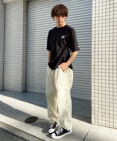 ELEMENT(エレメント)の「ELEMENT/エレメント オーバーサイズTシャツ バックプリントTee クルーネック半袖T BE021-223(Tシャツ/カットソー・メンズ・ブラック/ベージュ/ホワイト・XL/L/M)」の18枚目の写真