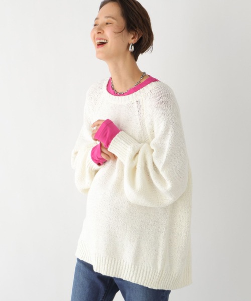 LEPSIM（レプシィム）の「【産前・産後対応】マタニティ／2WAY MIXプルオーバー　992060（マタニティウェア/グッズ・レディース・ライトグリーン/アイボリー/ブルー・FREE）」の18枚目の写真