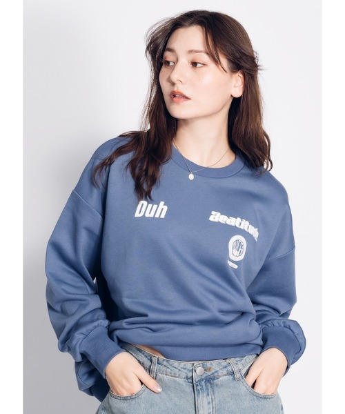 Adoon plain（アドーンプレーン）の「アソートプリントスウェット（スウェット・レディース・ブラック/サックスブルー/その他・FREE）」の3枚目の写真