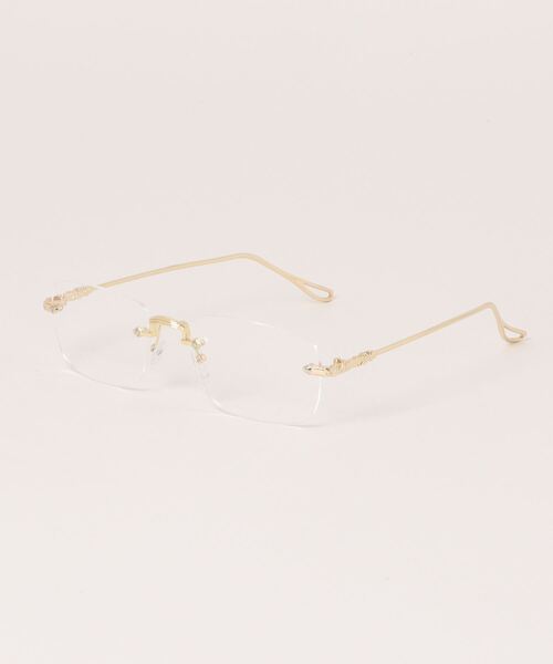 HALEY PESCA（ヘーリーペスカ）の「HALEY PESCA/スクエアレンズメガネ（メガネ・レディース・ゴールド/シルバー・FREE）」の6枚目の写真