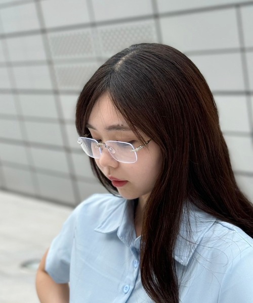 HALEY PESCA（ヘーリーペスカ）の「HALEY PESCA/スクエアレンズメガネ（メガネ・レディース・ゴールド/シルバー・FREE）」の7枚目の写真