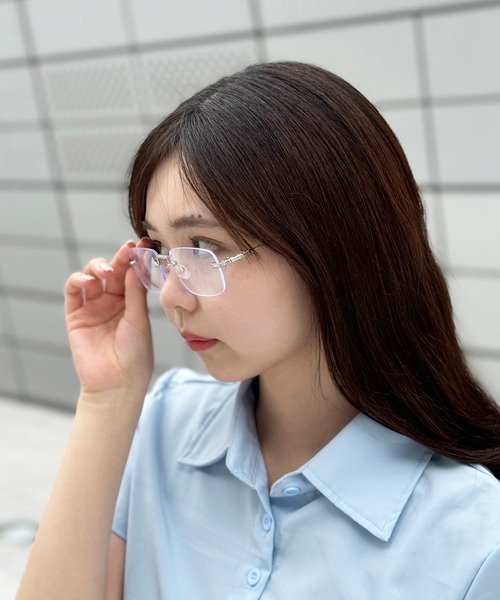 HALEY PESCA（ヘーリーペスカ）の「HALEY PESCA/スクエアレンズメガネ（メガネ・レディース・ゴールド/シルバー・FREE）」の8枚目の写真