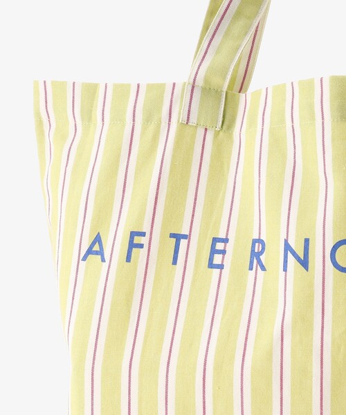 Afternoon Tea（アフタヌーンティー）の「ストライプトートバッグL（トートバッグ・レディース・グリーン・ONE SIZE）」の5枚目の写真