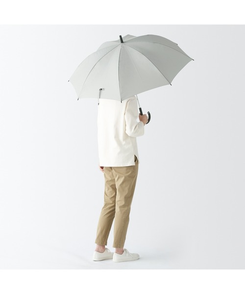 無印良品(ムジルシリョウヒン)の「晴雨兼用 しるしのつけられる傘 親骨の長さ60cm・8本骨(長傘・レディース・ライトグレー・60cm)」の9枚目の写真