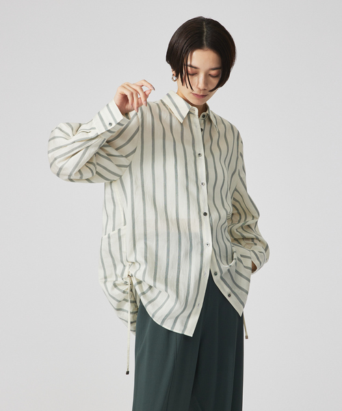 qualite（カリテ）の「ドロストチュニックシャツ（シャツ/ブラウス・レディース・アイボリー・フリー）」の15枚目の写真