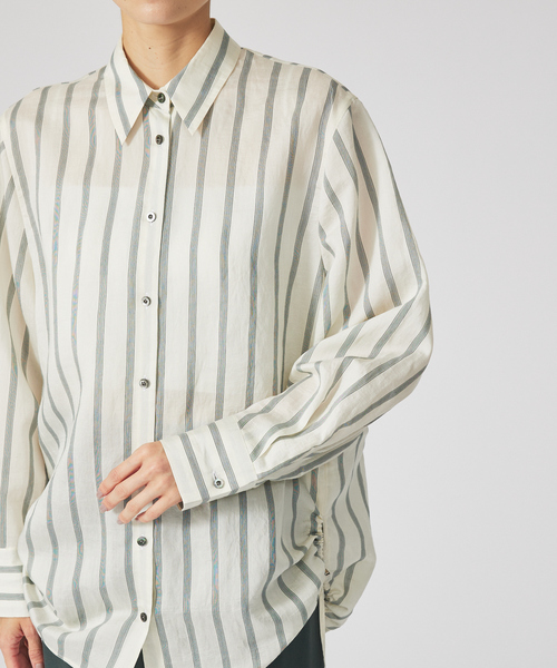 qualite（カリテ）の「ドロストチュニックシャツ（シャツ/ブラウス・レディース・アイボリー・フリー）」の10枚目の写真