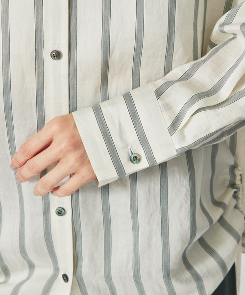 qualite（カリテ）の「ドロストチュニックシャツ（シャツ/ブラウス・レディース・アイボリー・フリー）」の9枚目の写真