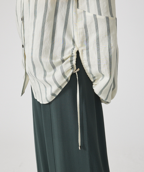 qualite（カリテ）の「ドロストチュニックシャツ（シャツ/ブラウス・レディース・アイボリー・フリー）」の7枚目の写真