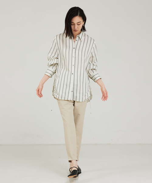 qualite（カリテ）の「ドロストチュニックシャツ（シャツ/ブラウス・レディース・アイボリー・フリー）」の4枚目の写真