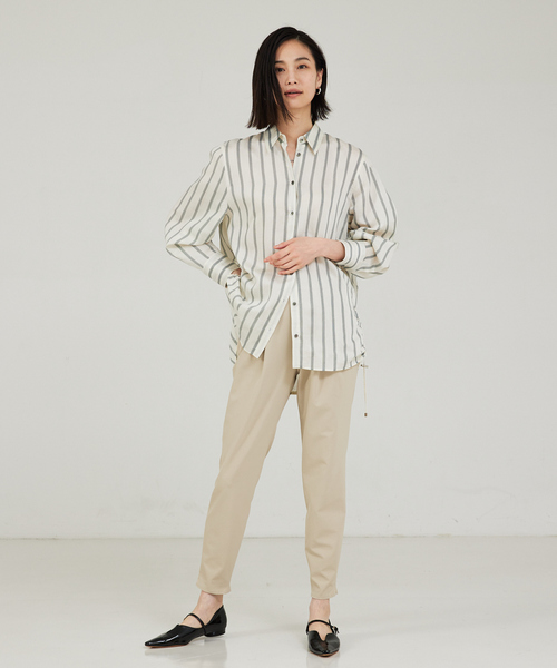 qualite（カリテ）の「ドロストチュニックシャツ（シャツ/ブラウス・レディース・アイボリー・フリー）」の3枚目の写真