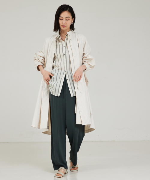 qualite（カリテ）の「ドロストチュニックシャツ（シャツ/ブラウス・レディース・アイボリー・フリー）」の2枚目の写真