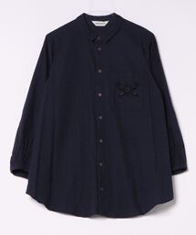 エンブロイダリーレース＋ポピービーズハンド刺繍チュニックシャツ