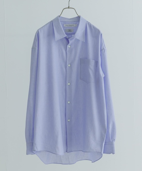 URBAN RESEARCH（アーバンリサーチ）の「ALBINI LINEN OVER SHIRTS（シャツ/ブラウス・メンズ・ブルー系その他/ホワイト/ブルー/ピンク・SMALL/MEDIUM/LARGE）」の4枚目の写真