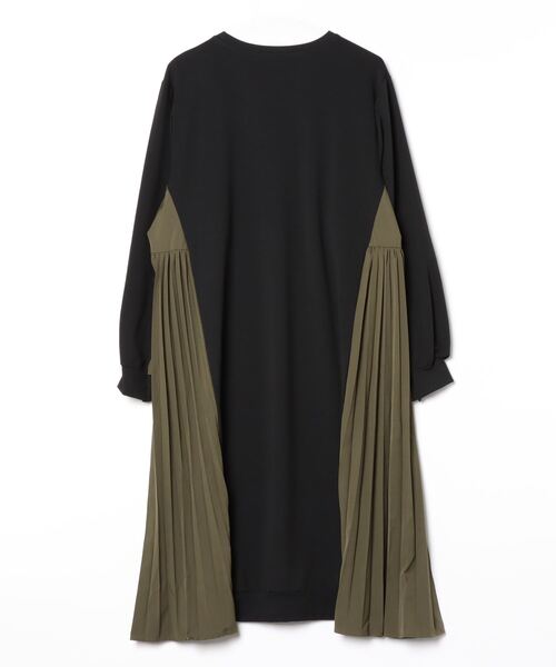 A.N.L（エーエヌエル　レーベル）の「A.N.L サイドプリーツ裏毛ワンピース（ワンピース・レディース・ブラック/グレー・38）」の21枚目の写真