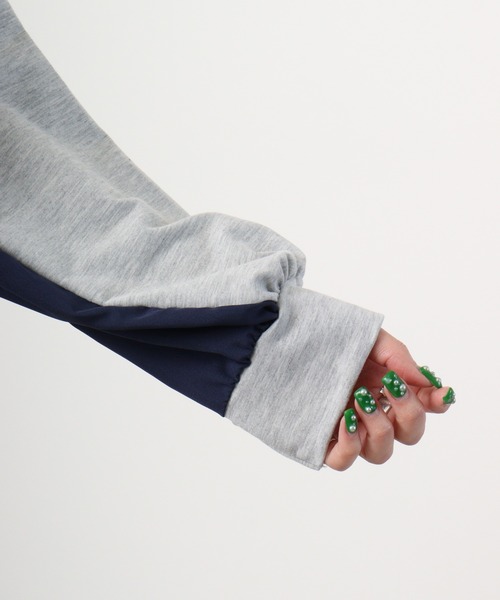 A.N.L（エーエヌエル　レーベル）の「A.N.L サイドプリーツ裏毛ワンピース（ワンピース・レディース・ブラック/グレー・38）」の20枚目の写真