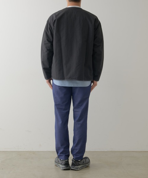 CIAOPANIC TYPY（チャオパニックティピー）の「ナイロンノーカラーシャツジャケット(セットアップ対応)（ナイロンジャケット・メンズ・ライトグレー/ブラック・MEDIUM/LARGE）」の19枚目の写真