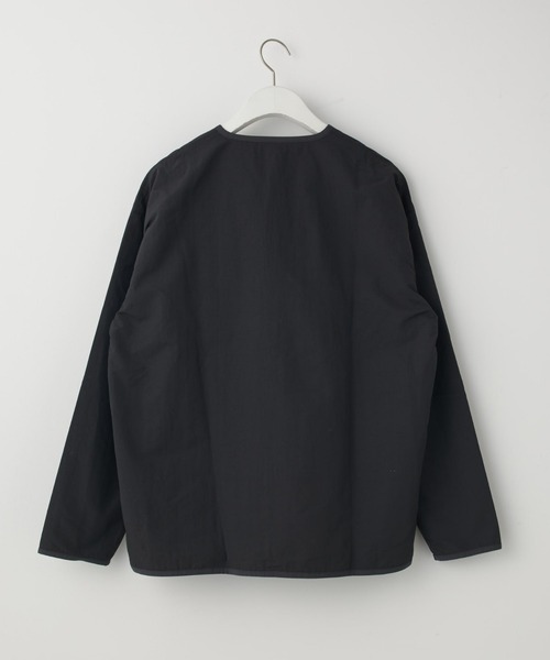 CIAOPANIC TYPY（チャオパニックティピー）の「ナイロンノーカラーシャツジャケット(セットアップ対応)（ナイロンジャケット・メンズ・ライトグレー/ブラック・MEDIUM/LARGE）」の21枚目の写真