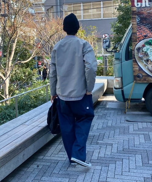 CIAOPANIC TYPY（チャオパニックティピー）の「ナイロンノーカラーシャツジャケット(セットアップ対応)（ナイロンジャケット・メンズ・ライトグレー/ブラック・MEDIUM/LARGE）」の7枚目の写真