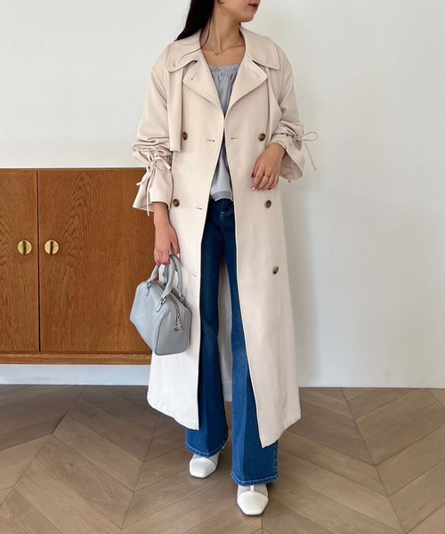 one after another NICE CLAUP(ワンアフターアナザーナイスクラップ)の「リボンオフショルブラウス(シャツ/ブラウス・レディース・サックスブルー/ブラック/ピンクベージュ/アイボリー・FREE)」の14枚目の写真