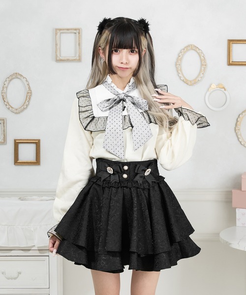 anuans スカート ラメジャガードフレアスカート : ZOZOTOWN