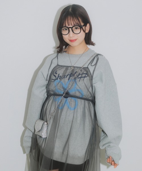 nemne store（ネンネストア）の「【Sharply ♯ / Flutter ♭コラボ】《低身長サイズ/メンズサイズあり》サガラ刺繍裏毛スウェット（スウェット・レディース・ネイビー/オートミール・SMALL/MEDIUM/LARGE）」の8枚目の写真