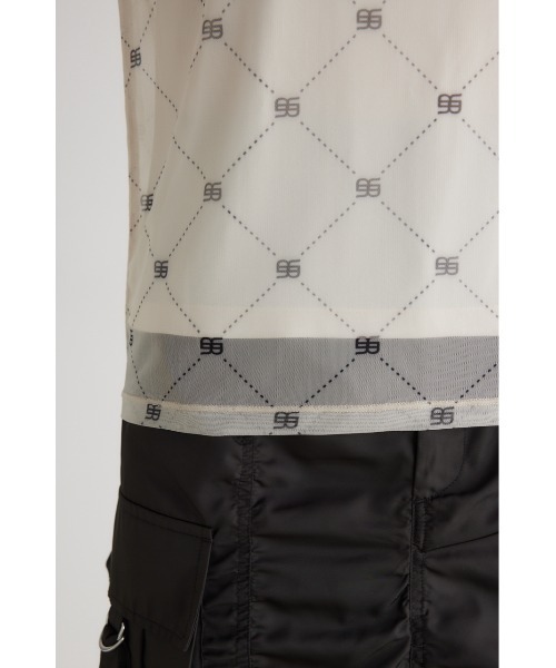 rienda（リエンダ）の「【WEB限定】シアーチュールトップス 春服（Tシャツ/カットソー・レディース・アイボリー/ブラック・FREE）」の17枚目の写真