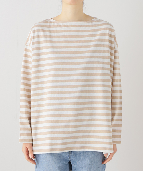 JOURNAL STANDARD LUXE(ジャーナルスタンダード ラックス)の「ボーダー ボートネックプルオーバー(Tシャツ/カットソー・レディース・ブラック/サックスブルー/ベージュ/マスタード・FREE)」の11枚目の写真