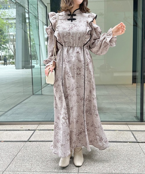apres jour(アプレジュール)の「チャイナボタンアソートワンピース【ZOZOTOWN限定アイテム】(ワンピース・レディース・レッド系その他/ピンクベージュ/ブラック系その他・フリー/X-LARGE)」の17枚目の写真