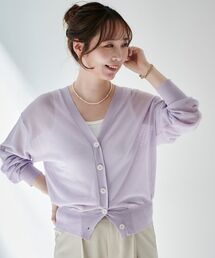 le.coeur blanc | シアーVネックカーディガン(カーディガン/ボレロ)