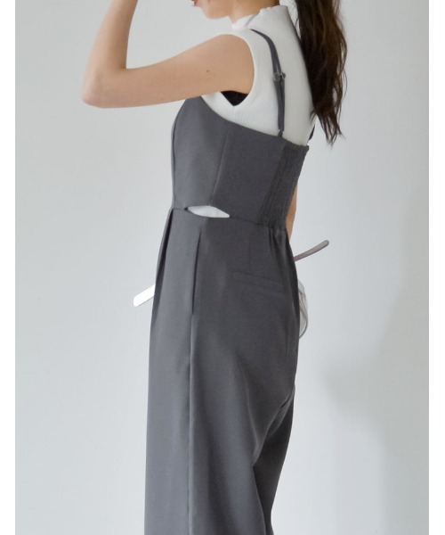 バックカッティングシャツオールインワン Sサイズ 超美品!! シールームリン Backカッティングシャツオールインワン