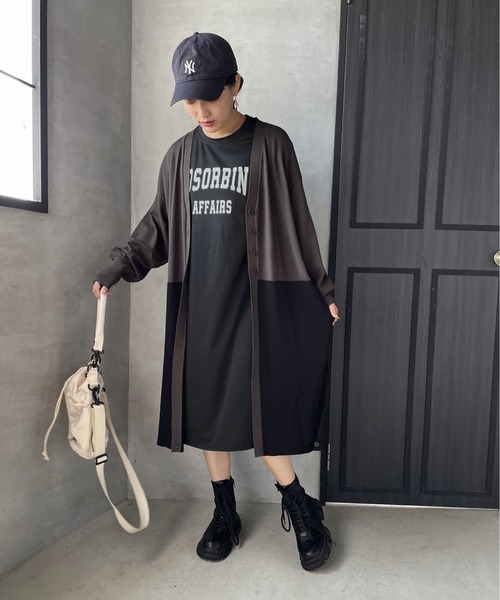 ENIM BY VICKY（エニムバイビッキー）の「2WAYニットカーディガン《手洗い可能》（カーディガン/ボレロ・レディース・ネイビー/ブラック・M）」の22枚目の写真