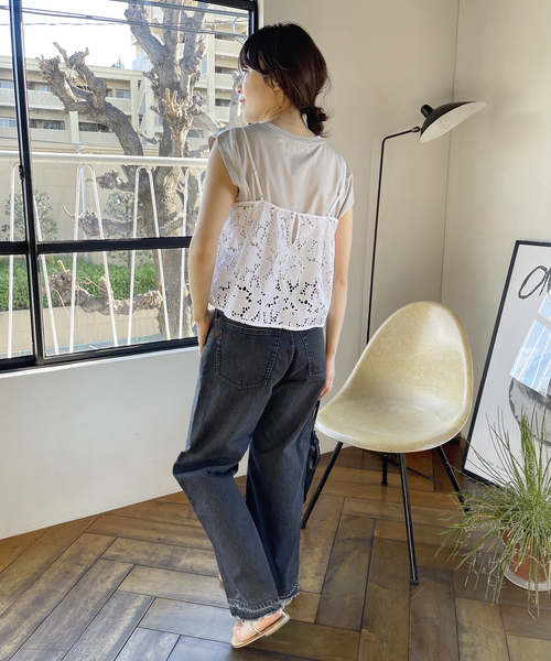 セール】【TICCA / ティッカ】 フラワーレースキャミソール（シャツ