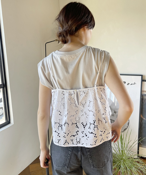 TICCA - TICCA ティッカ　スカラップレースブラウス TICCA ブラウス シャツ 「TICCA / ティッカ」レースフレンチ