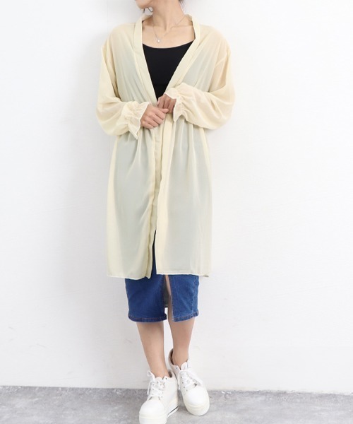 Miniministore(ミニミニストア)の「サマーカーディガン レディース シフォン(カーディガン/ボレロ・レディース・ベージュ/ホワイト/ピンク/ブラック・FREE)」の12枚目の写真