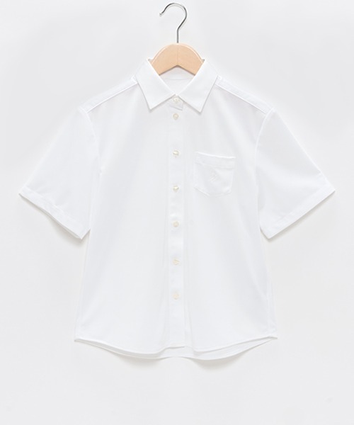 pom ponette junior（ポンポネットジュニア）の「【UVカット・吸水速乾】半袖カットシャツ（シャツ/ブラウス・キッズ・サックスブルー/ホワイト/ライトピンク・L/M/LL/S）」の2枚目の写真