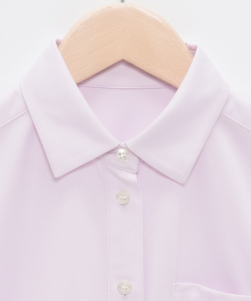 pom ponette junior（ポンポネットジュニア）の「【UVカット・吸水速乾】半袖カットシャツ（シャツ/ブラウス・キッズ・サックスブルー/ホワイト/ライトピンク・L/M/LL/S）」の6枚目の写真