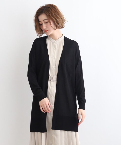 grove（グローブ）の「◆【洗える／接触冷感／UVカット】ベーシックロングカーディガン（カーディガン/ボレロ・レディース・ライトグレー/ナチュラル/オフホワイト/ブラック・03/02/01/04/05）」の18枚目の写真