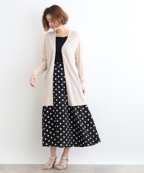 grove（グローブ）の「◆【洗える／接触冷感／UVカット】ベーシックロングカーディガン（カーディガン/ボレロ・レディース・ライトグレー/ナチュラル/オフホワイト/ブラック・03/02/01/04/05）」の21枚目の写真